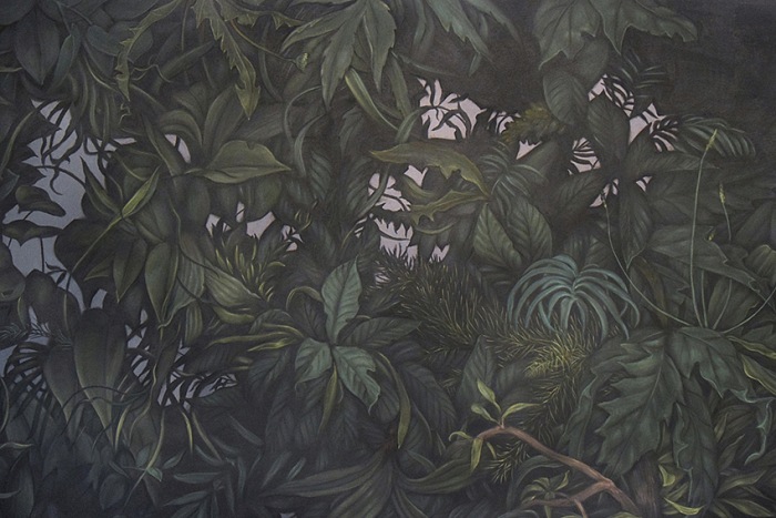 Zachari Logan, The Gate, 2018. Pastel on black paper (detail), 1006x152 cm.  Zachari Logan